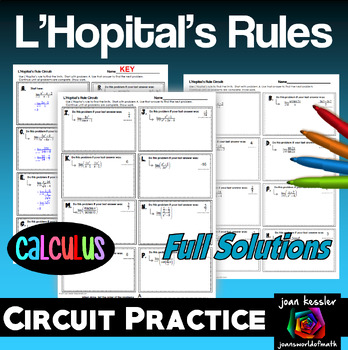 Preview of L'Hospital's Rules for Limits Circuit Training