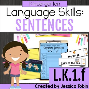 Preview of Types of Sentences, Writing, Producing, and Expanding Sentences - L.K.1.f
