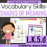 L.K.5.d - Shades of Meaning Worksheets and Lessons - Kinde