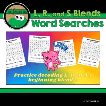 L, R, and S Blends Word Searches - Differentiated by The Teacher Rex
