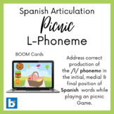 L Spanish Picnic Articulation BOOM Cards