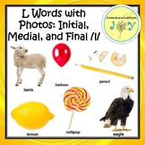 L Words with Photos: Initial, Medial, and Final /l/