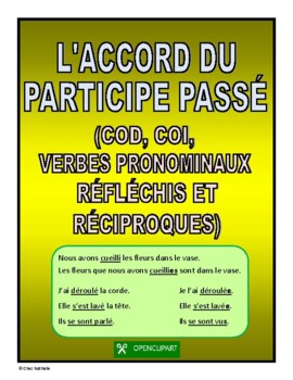Preview of L'accord du participe passé (COD, COI, verbes pronominaux)