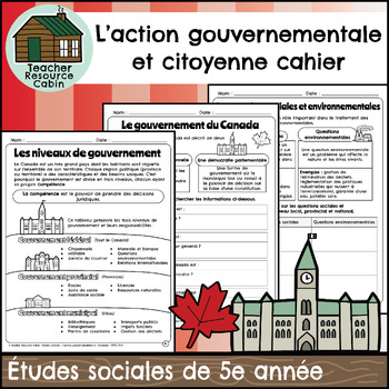 Preview of L’action gouvernementale et citoyenne (Grade 5 FRENCH Social Studies)