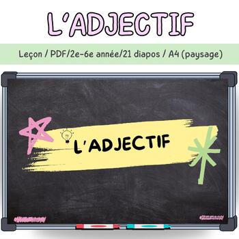 Preview of L'adjectif - Leçon