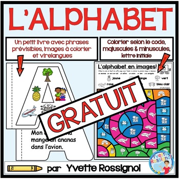 Preview of L'alphabet en français | Vocabulaire et activités de lecture GRATUIT