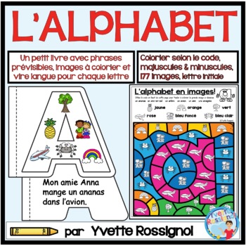 Preview of L'alphabet en français | French Alphabet Book | Vocabulaire et activités lecture