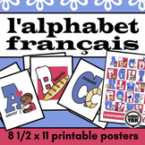 L'alphabet francais  French Alphabet Posters