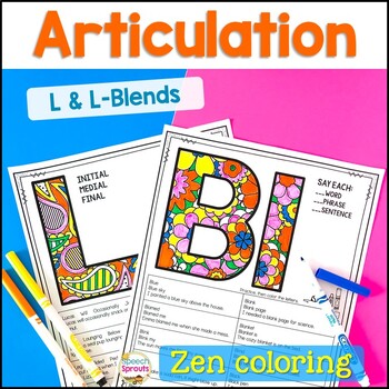 Preview of L and L Blends Articulation Activities for Speech Therapy