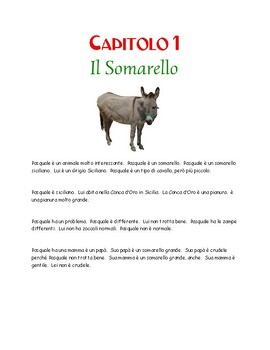 Preview of L'asino con gli zoccoli-- Novice Mid/High -- Italian Reader