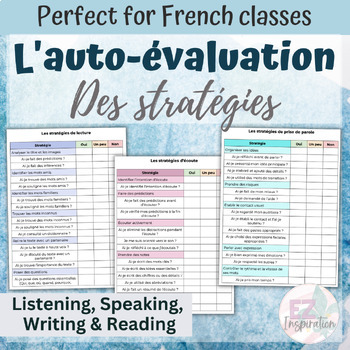 Preview of L'auto-évaluation des stratégies | Student Self-evaluations on French Strategies