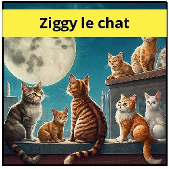 Preview of Ziggy le chat astronome, en Français 2024 French February Stories