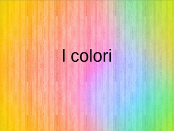 Preview of L colori PowerPoint Italian Color Vocabulary PPT