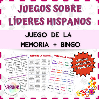 Preview of Líderes Hispanos || JUEGOS DE LA MEMORIA Y LOTERÍA || Hispanic Heritage Month