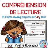 Compréhension de lecture  | French Reading Response and Writing Activities