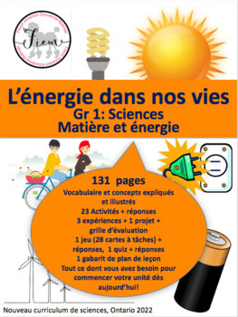Preview of L'énergie dans nos vies, Gr.1 Sciences, 131 pages