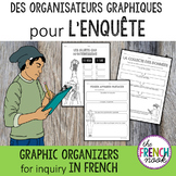 L’enquête: Graphic organizers for inquiry in French
