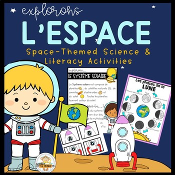 Preview of L'espace - FRENCH Space-Themed Literacy and Science Centers