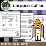 L'espace cahier (Grade 6 Ontario FRENCH Science)