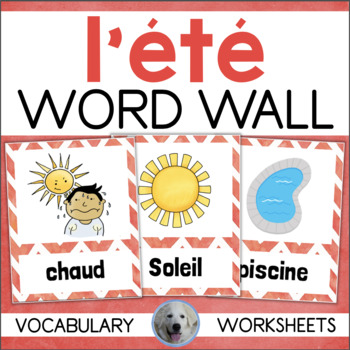 l ete french summer vocabulary word wall worksheets by just gracie