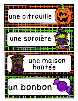 Preview of L'halloween - mur de mots