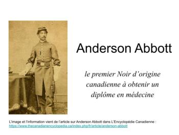 Preview of L'histoire des noirs : Anderson Abbott article et questions de compréhension