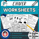 L'hiver | Exercices | Vocabulaire | Worksheets | French
