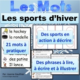 L'hiver et le hockey: Je pratique mon vocabulaire {French 