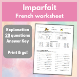 L'imparfait Worksheet / Imperfect in French - Explanation 