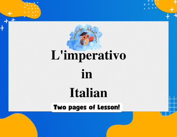 Preview of L'imperativo Intro and Regular Form in Italian