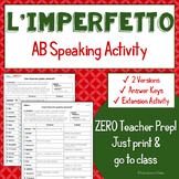 L'imperfetto AB Speaking Activity (Italian Imperfect Practice)