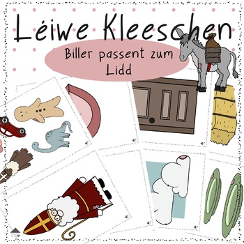 Preview of Léiwe Kleeschen, Biller passend zum Lidd