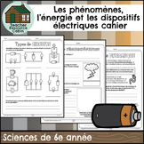 L'électricité cahier (Grade 6 Ontario FRENCH Science)