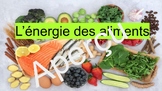 L'énergie des aliments (l'alimentation/choix sains)