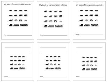 Preview of L109 (GOOGLE): TRANSPORTATION (3 part cards & book making set) (13pgs) 