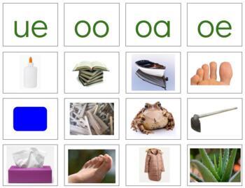 Preview of L110 (GOOGLE): double vowels|vowel teams (sorting cards) (4pgs)