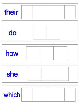 Preview of L212: sight word (top 50 most common) writing blocks (50strips|10pgs)