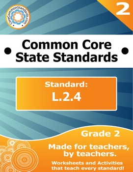 Preview of L.2.4 Second Grade Common Core Bundle - Worksheet, Activity, Poster, Assessment