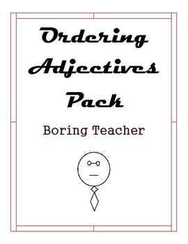 Preview of L4.1d Ordering Adjectives Pack