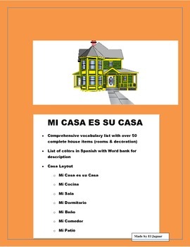 Preview of LA CASA- Spanish House- Mi Casa es su Casa-Dream House Project