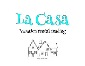Preview of LA CASA Vacation Rental Reading & Literacy Writing Skills