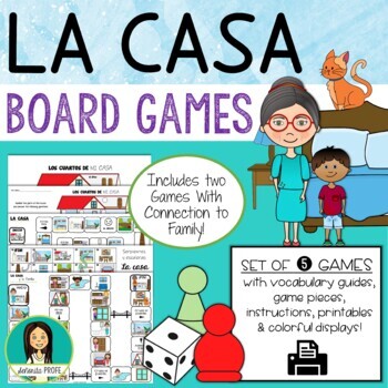 Preview of LA CASA y FAMILIA - Spanish House & Family Board Games