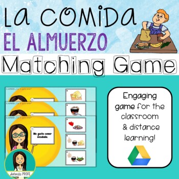 Preview of LA COMIDA: ALMUERZO - Spanish Food, Lunch Matching Game