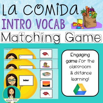 LA COMIDA INTRO Spanish Introduction To Food Matching Game By Senorita Profe