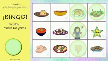 LA COMIDA Spanish Food Lunch And Dinner Virtual Bingo By Senorita Profe