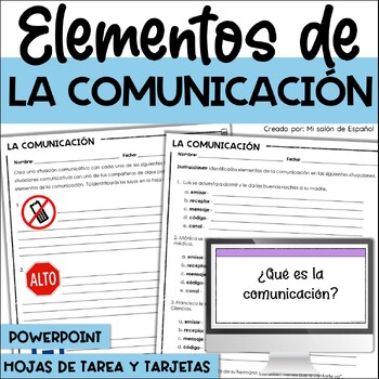 Preview of Elementos de la comunicación | The elements of communication in Spanish