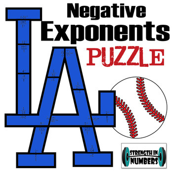 LA Dodgers Baseball Puzzle - Equivalent Fractions/Mixed Numbers