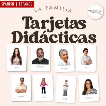 Preview of LA FAMILIA Tarjetas Didácticas | Spanish Resources | Montessori Inspired