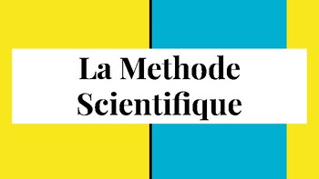 Preview of LA MÉTHODE SCIENTIFIQUE : PARTIE 1/2