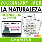 LA NATURALEZA Vocabulary Game Pack-Word Search, Crossword & Bingo